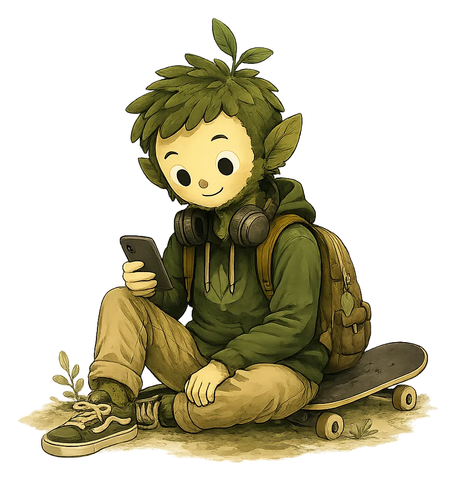 Mossi, Kinvora's companion, at the Teens stage — Figuring things out. Looking for real talk.