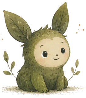 Mossi — A gentle forest friend who loves listening and asking thoughtful questions.